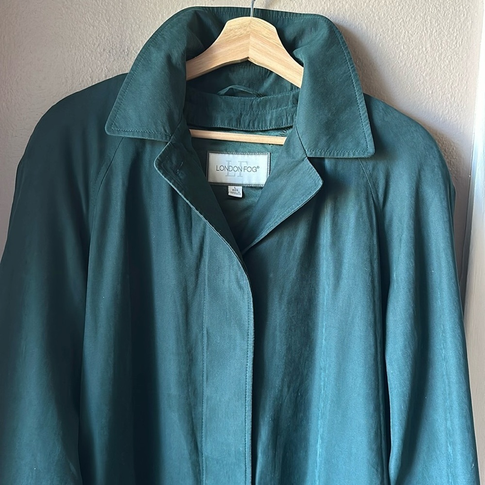 LONDON FOG Green Women’s Hooded Coat